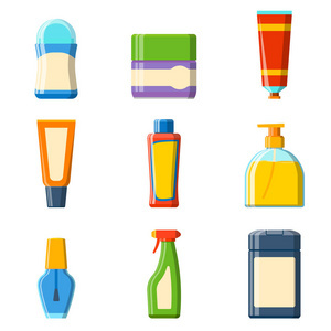 浴淋浴平面樣式圖與現(xiàn)代化衛(wèi)浴設(shè)計(jì) 容器、塑料瓶與衛(wèi)生材料的融合